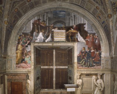 The Mass at Bolsena, Stanza di Eliodoro, 1512-14 by Raffaello Sanzio Raphael